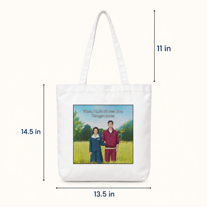 When Life Gives You Tangerines Inspired K-Drama Canvas Tote Bag