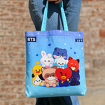 BT21 Inspired K-Pop Cartoon Canvas Tote Bag