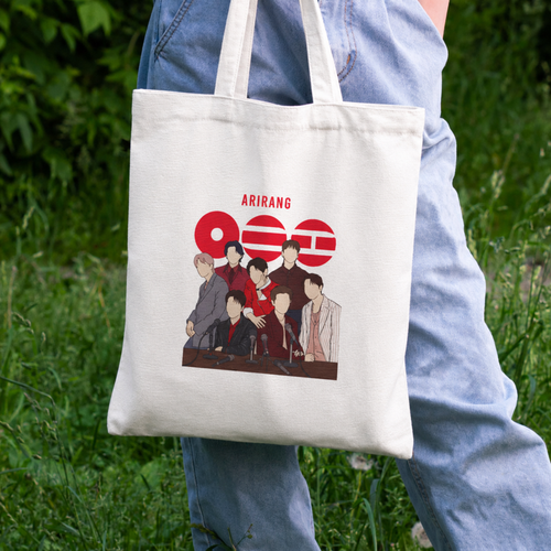 ARIRANG K-Pop Inspired Canvas Tote Bag